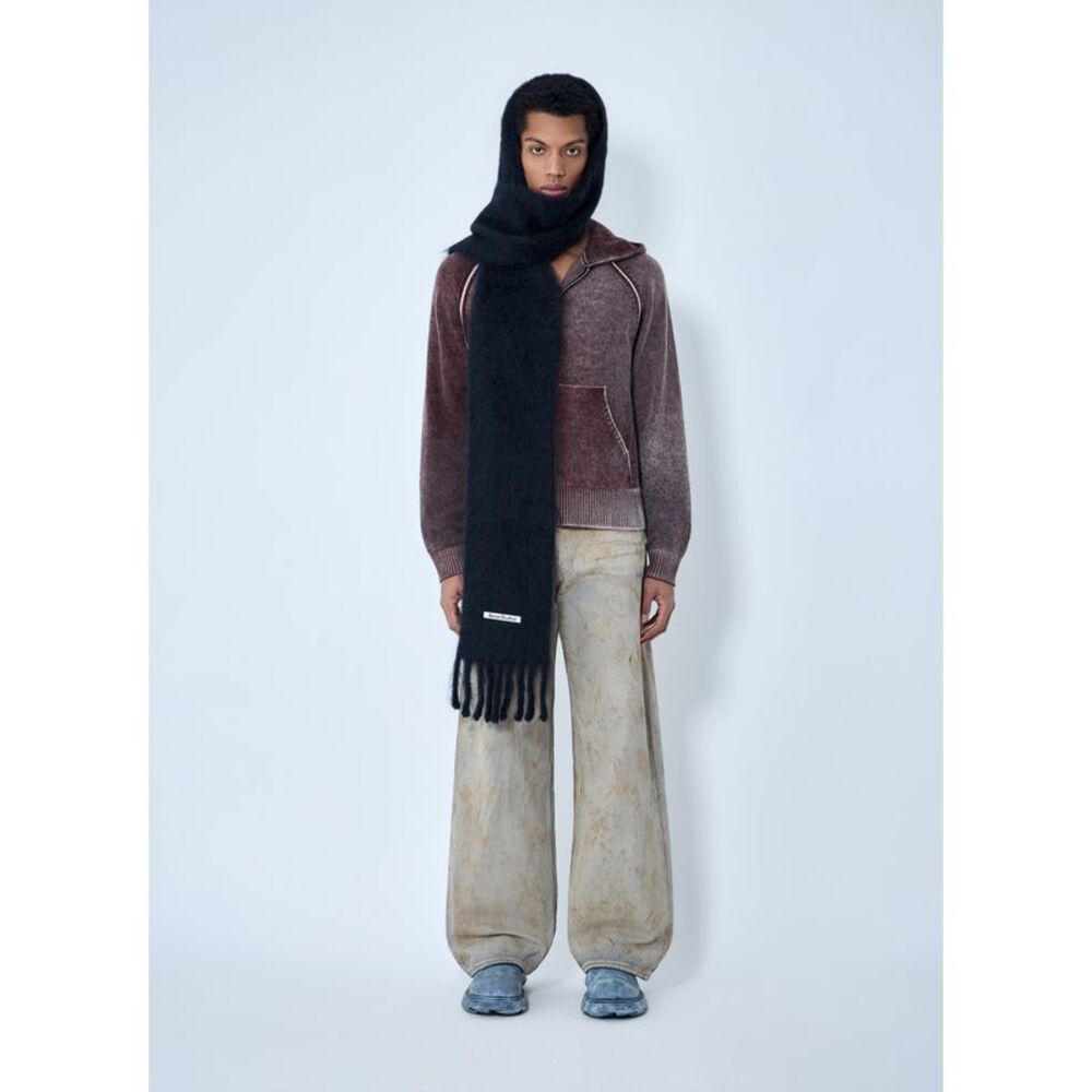 Acne Studios Men Fringed Wool Scarf